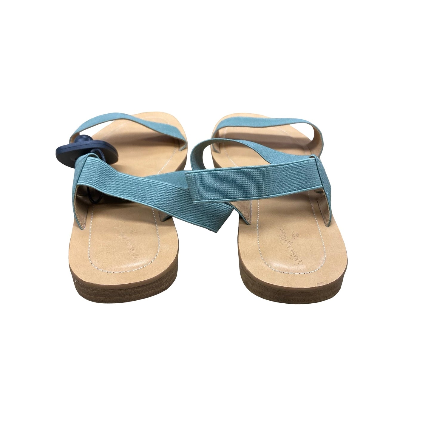 Sandals Flats By Universal Thread In Green & Tan, Size:8.5