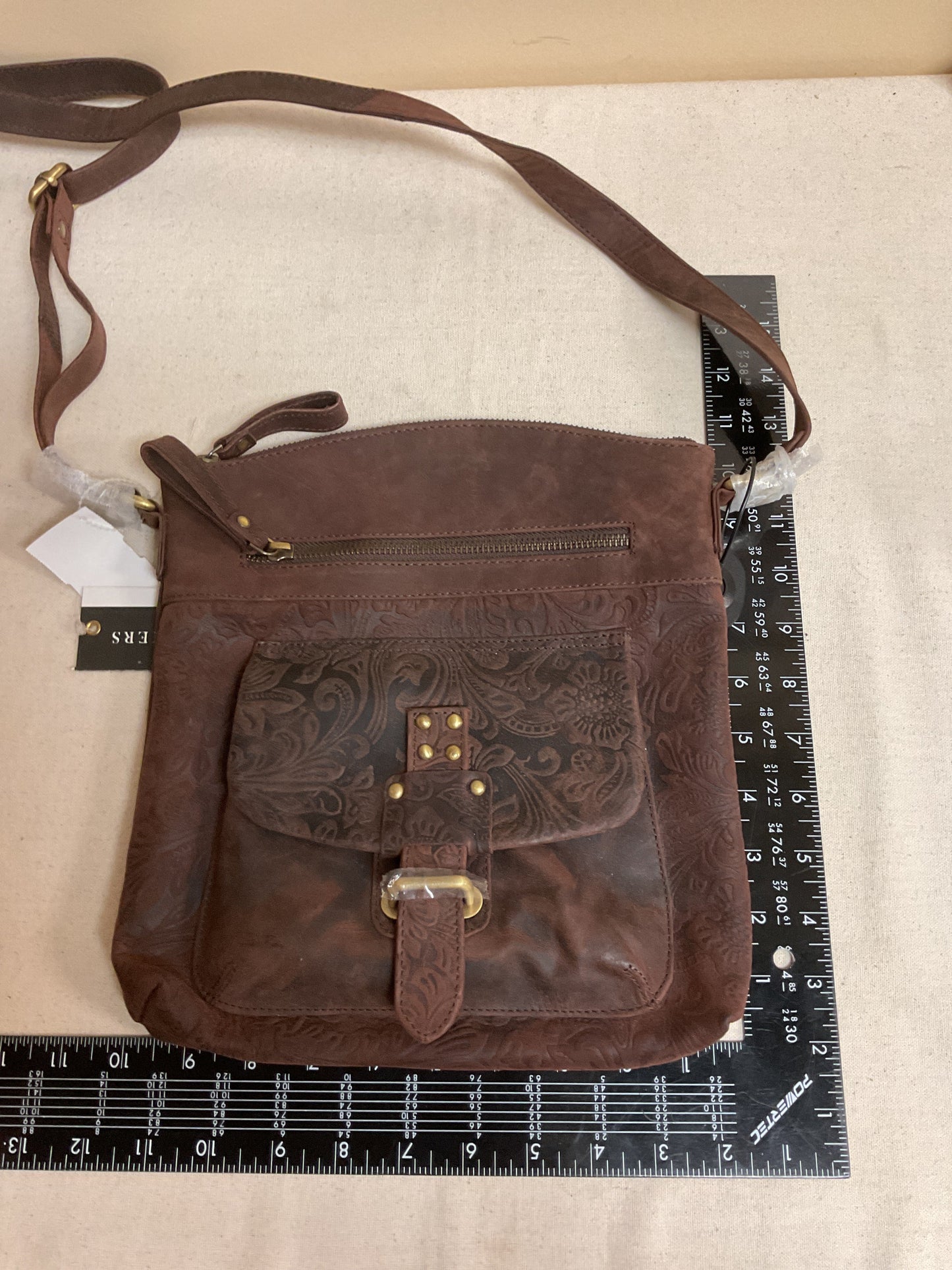 Crossbody Leather By Clothes Mentor In Brown, Size:Small