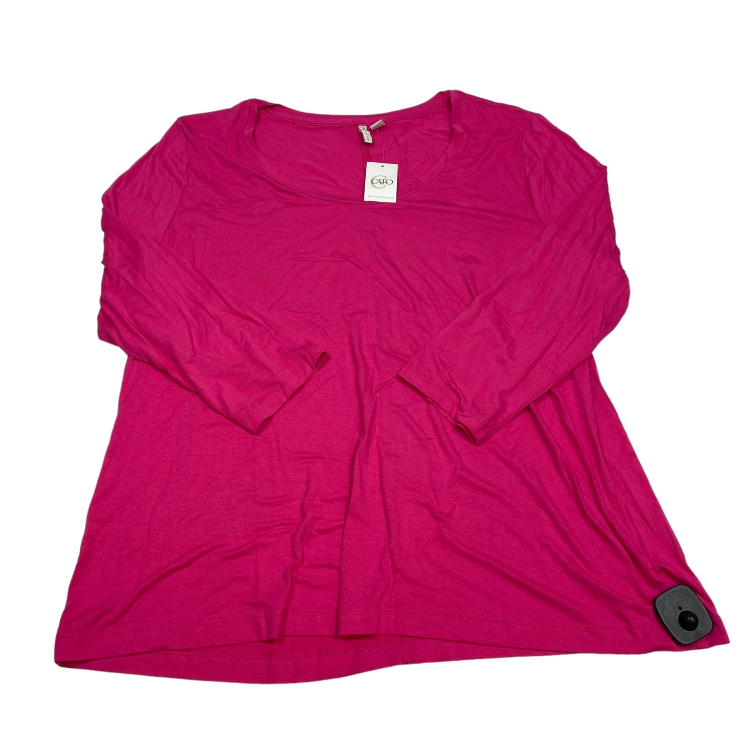Pink Top Long Sleeve Basic Cato, Size Xl
