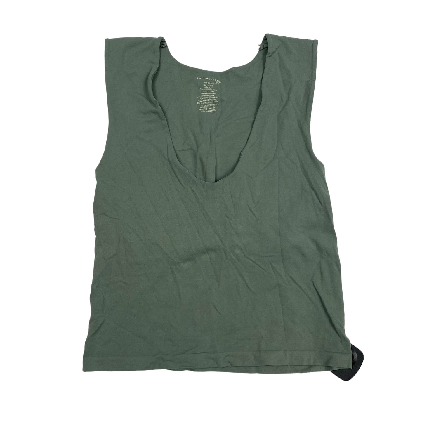 Green Top Sleeveless Basic Free People, Size L