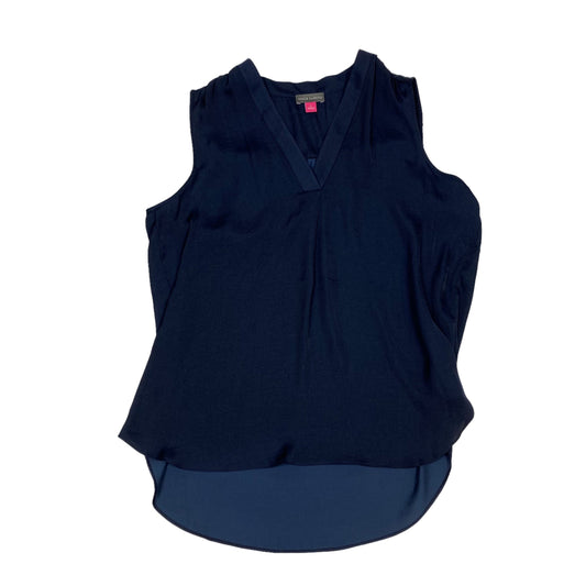 Blouse Sleeveless By Vince Camuto In Navy, Size: S