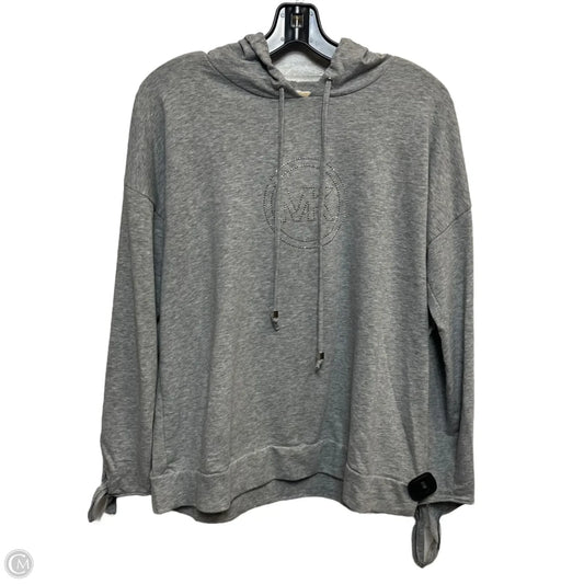 Sweatshirt Hoodie By Michael By Michael Kors In Grey, Size: M