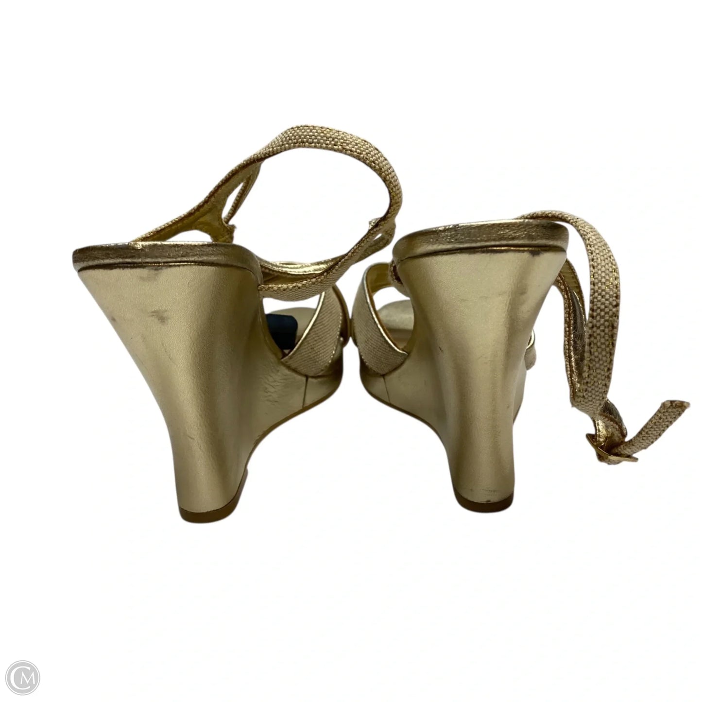 Sandals Designer By Lilly Pulitzer In Gold, Size: 9.5