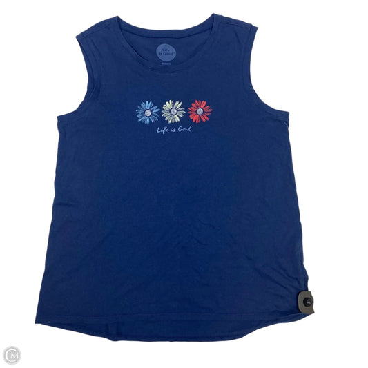 Top Sleeveless By Life Is Good In Blue, Size: S