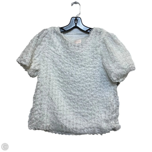 Top Short Sleeve By Entro In White, Size: S