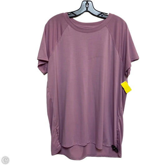 Athletic Top Short Sleeve By Tek Gear In Purple, Size: Xl