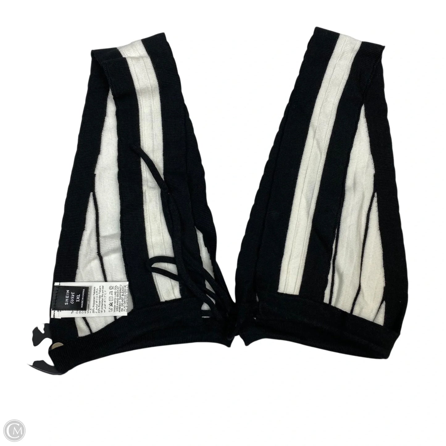 Skirt Set 2pc By Shein In Black & White, Size: 1x