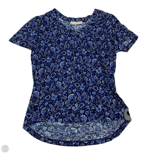 Top Short Sleeve By Loft In Blue, Size: M