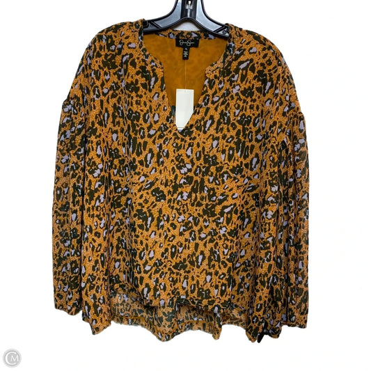 Top Long Sleeve By Jessica Simpson In Orange, Size: Xl