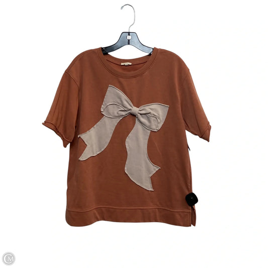 Top Short Sleeve By Jodifl In Orange, Size: S