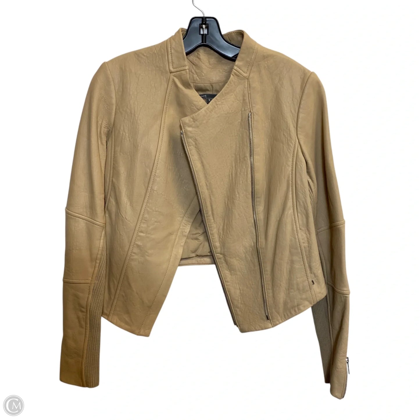 Jacket Leather By Vince In Tan, Size: S