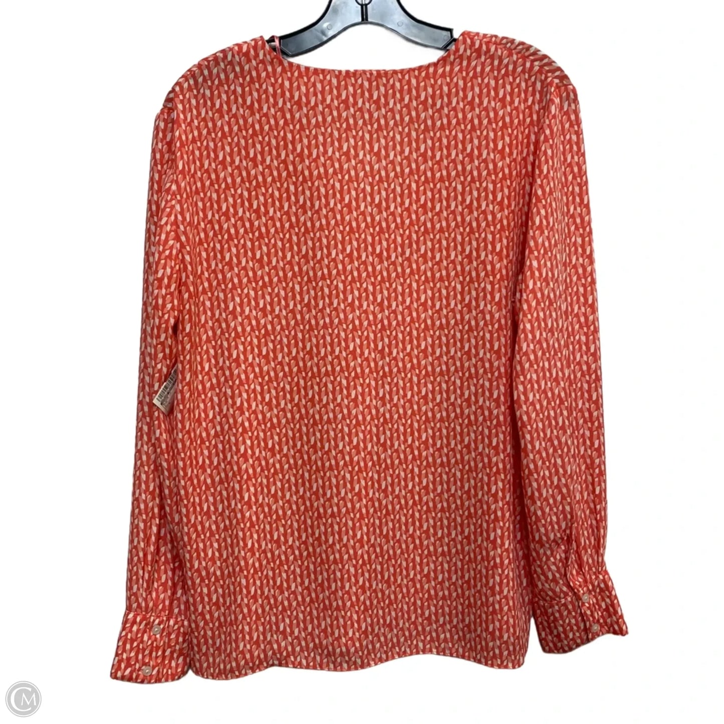 Blouse Long Sleeve By Banana Republic In Pink, Size: M