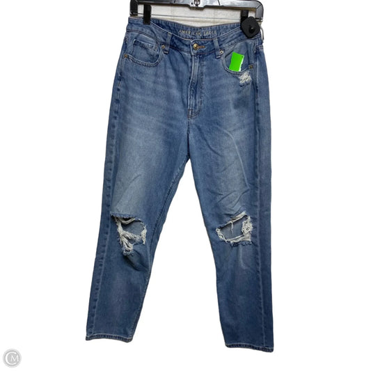 Jeans Boyfriend By American Eagle In Blue Denim, Size: 8