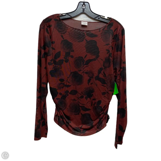 Top Long Sleeve By Wild Fable In Red, Size: Xl