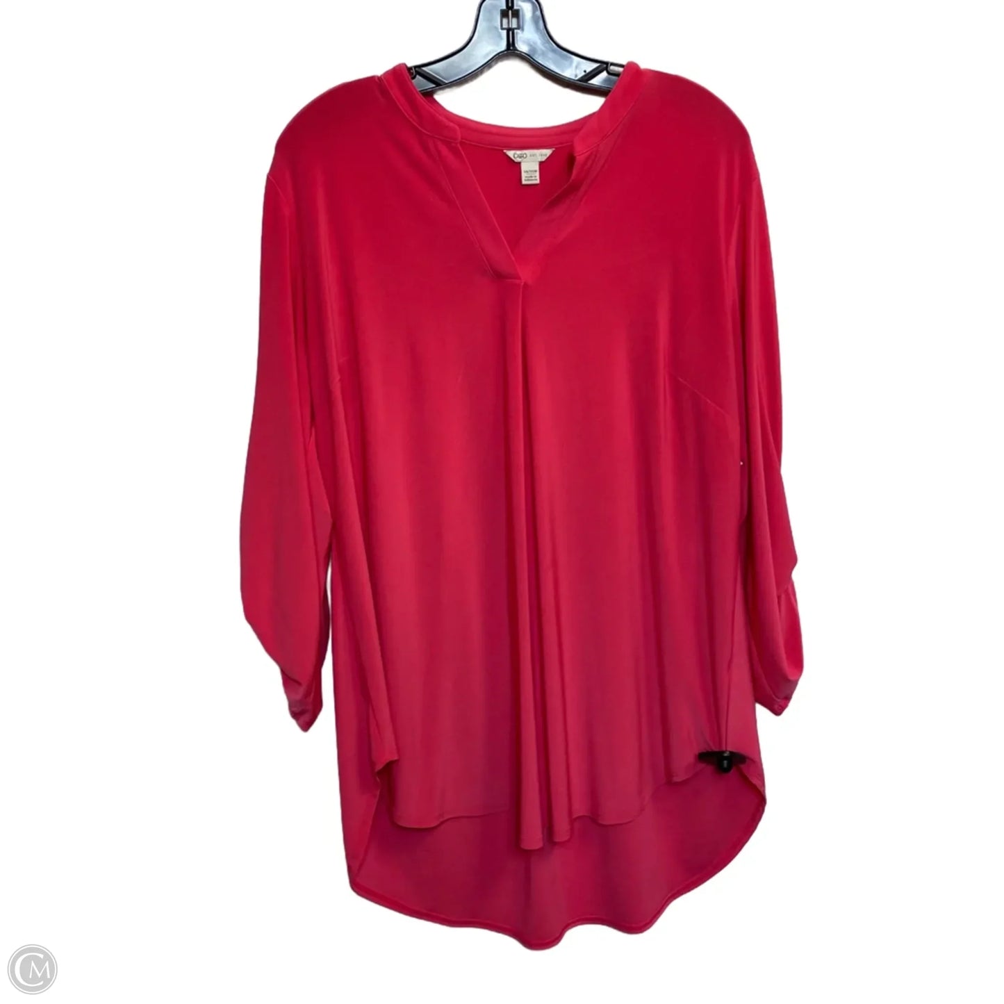 Top Long Sleeve By Cato In Pink, Size: L