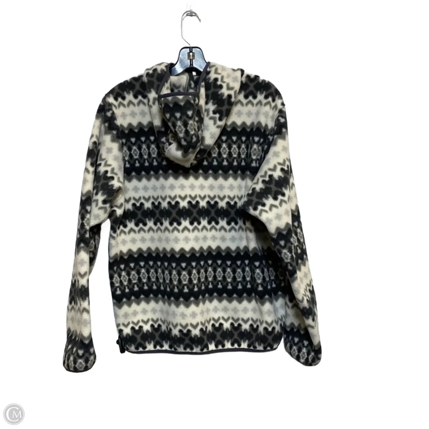 Jacket Fleece By Patagonia In Grey & White, Size: Xl