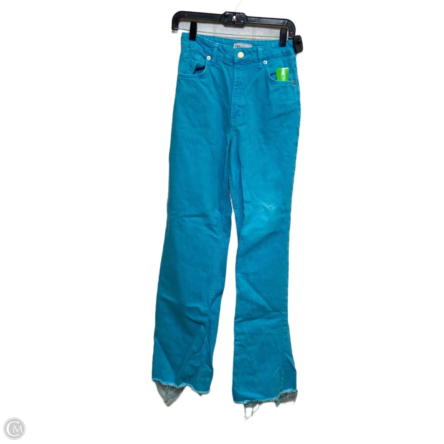 Jeans Straight By Zara In Blue Denim, Size: 2