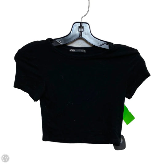 Top Short Sleeve Basic By Zara In Black, Size: S
