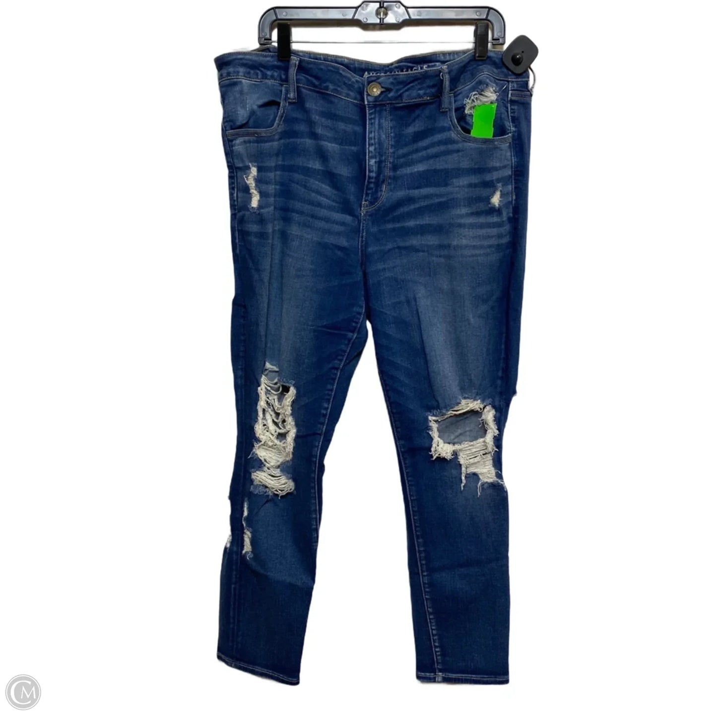 Jeans Jeggings By American Eagle In Blue Denim, Size: 20