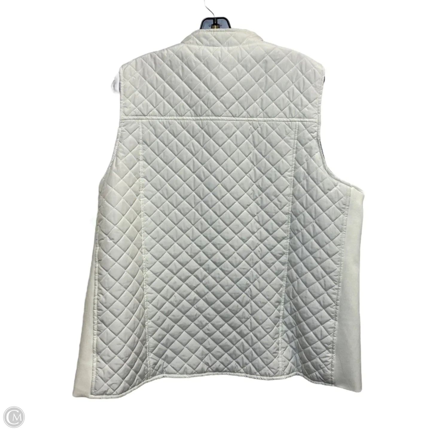 Vest Puffer & Quilted By Kim Rogers In White, Size: 2x