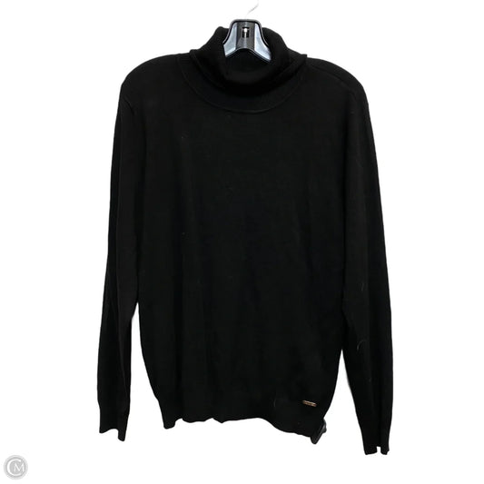 Top Long Sleeve By Calvin Klein In Black, Size: Xl
