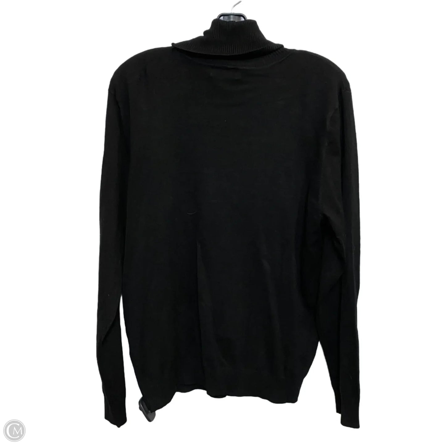 Top Long Sleeve By Calvin Klein In Black, Size: Xl
