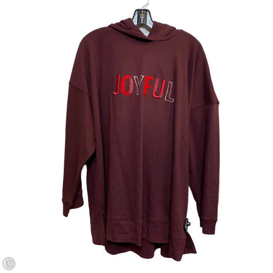 Sweatshirt Hoodie By Lane Bryant In Red, Size: 4x