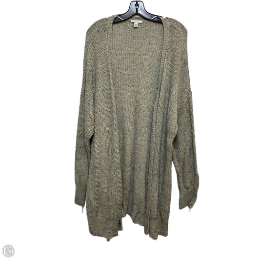 Sweater Cardigan By Cato In Cream, Size: 1x