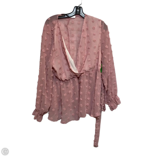 Top Long Sleeve By Scomchic In Pink, Size: Xxl
