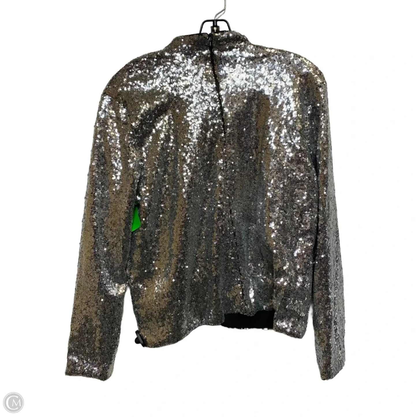 Top Long Sleeve By Eloquii In Silver, Size: 1x