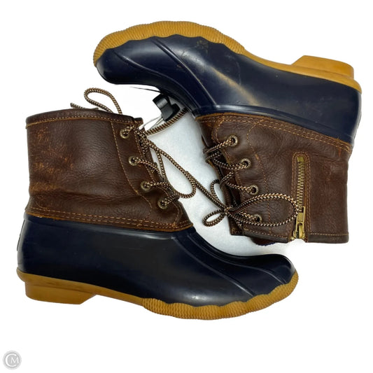 Boots Rain By Sperry In Blue & Brown, Size: 7