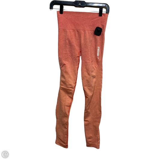Athletic Leggings By Gym Shark In Orange, Size: S