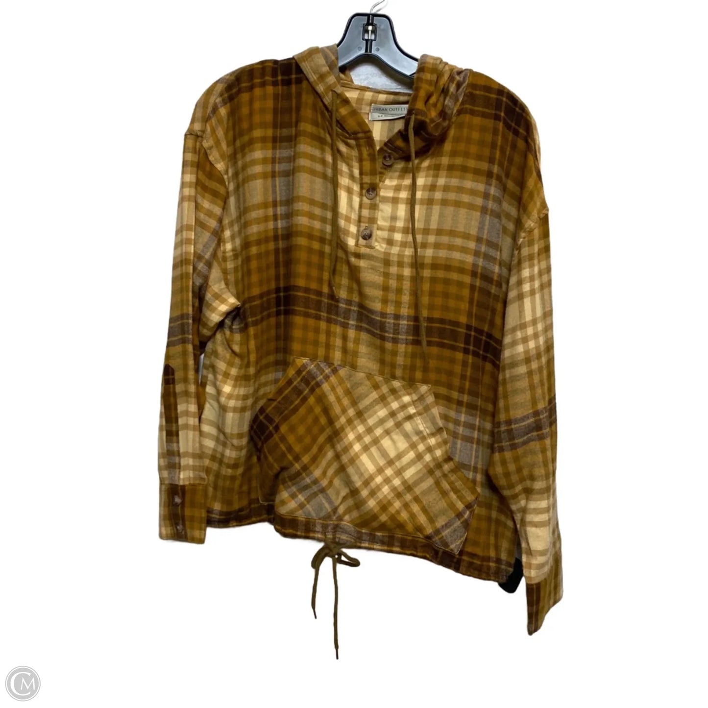 Top Long Sleeve By Urban Outfitters In Brown, Size: S