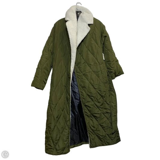 Coat Puffer & Quilted By Topshop In Green, Size: Xs