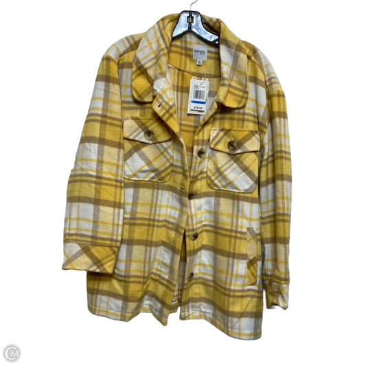 Jacket Shirt By Kensie In Yellow, Size: Xl