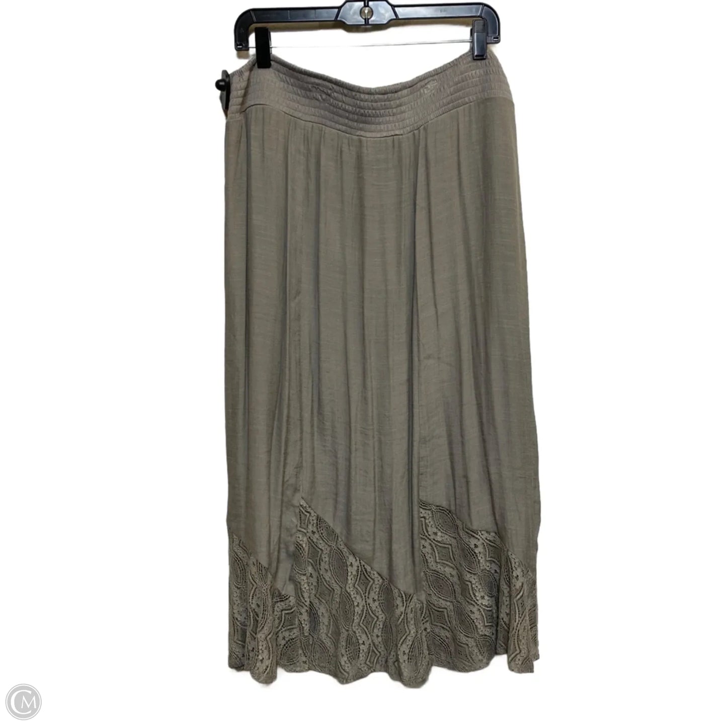 Skirt Midi By Apt 9 In Taupe, Size: Xl