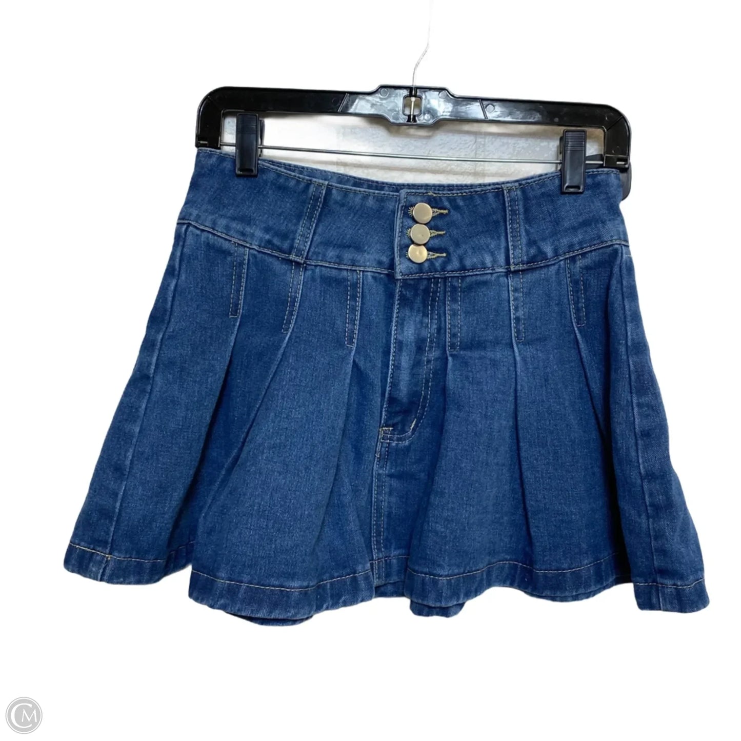 Skirt Mini & Short By Shein In Blue Denim, Size: S