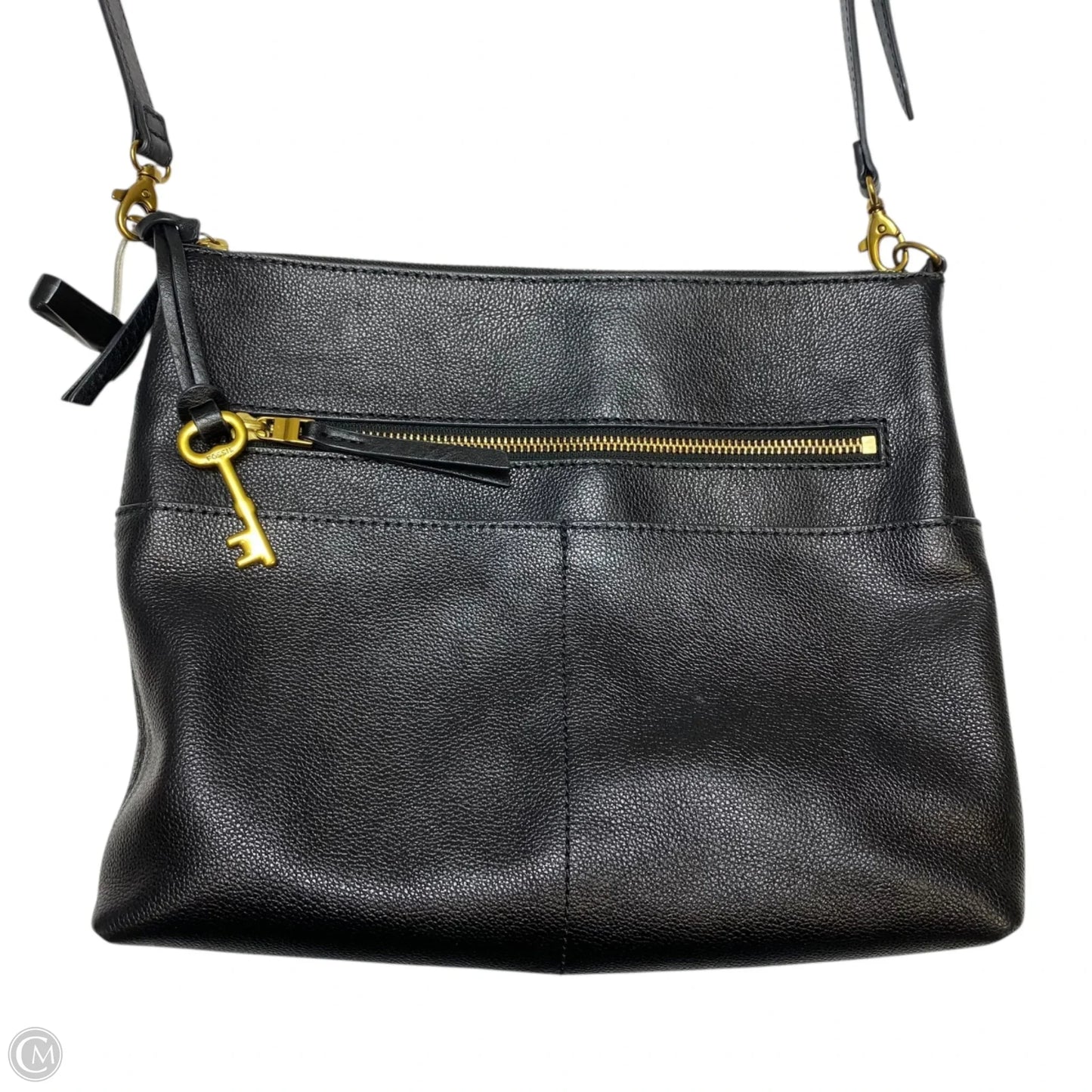 Crossbody Leather By Fossil, Size: Medium