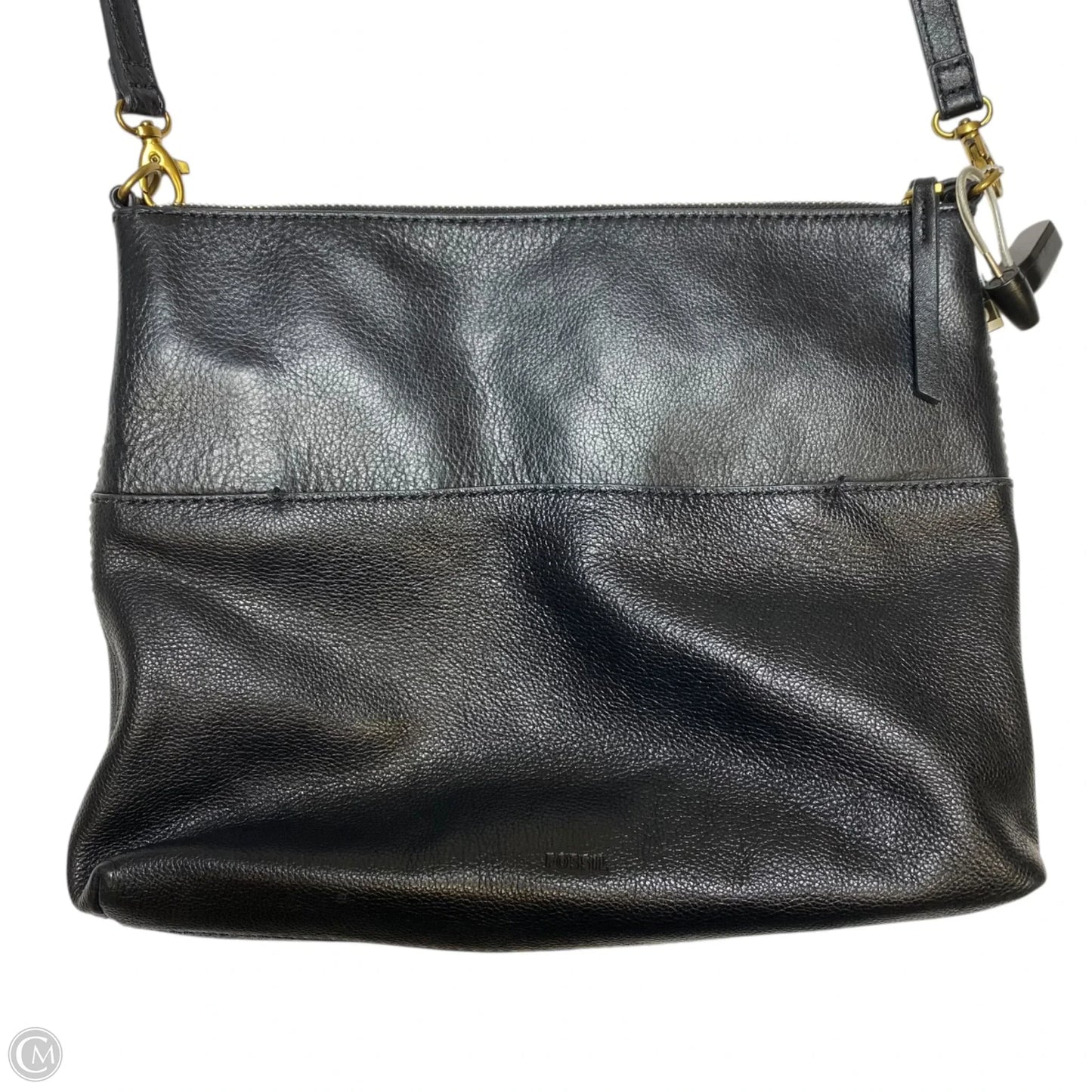 Crossbody Leather By Fossil, Size: Medium