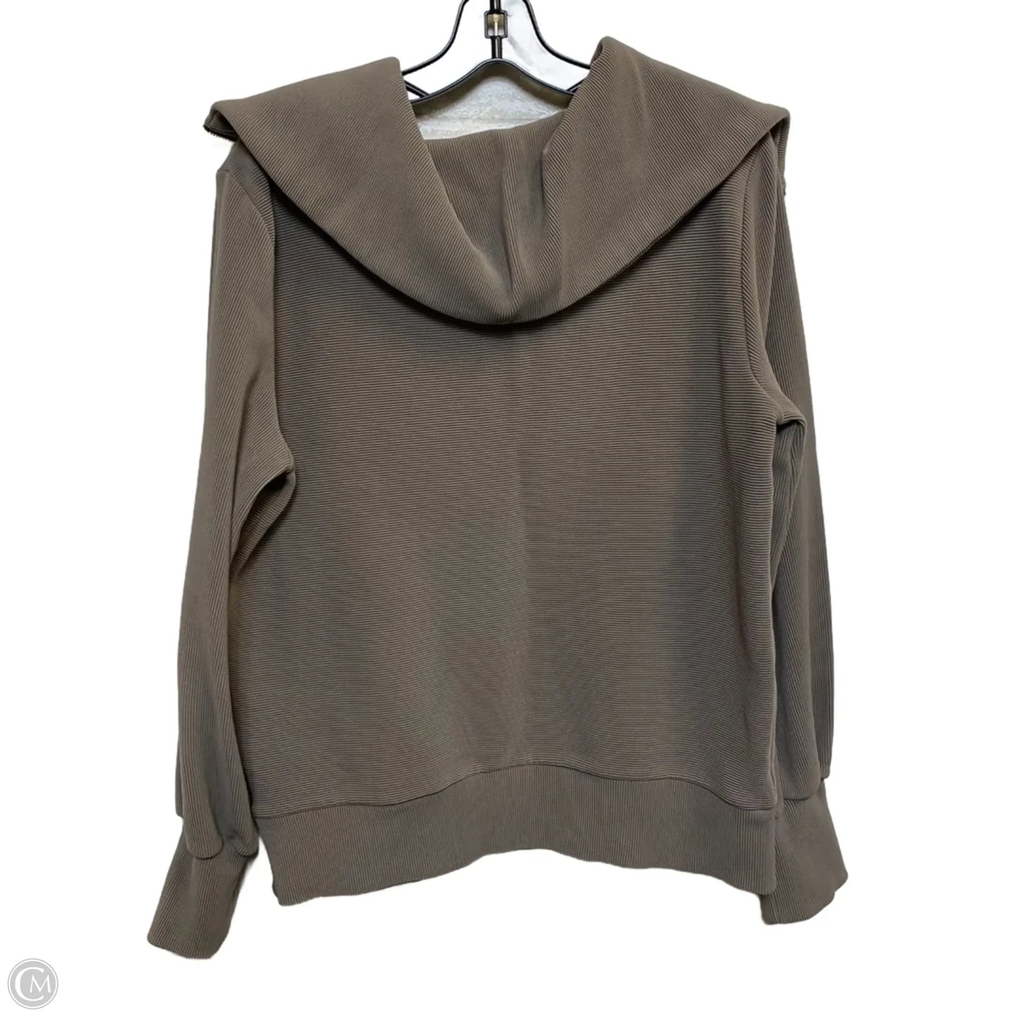Athletic Sweatshirt Collar By Varley In Taupe, Size: S