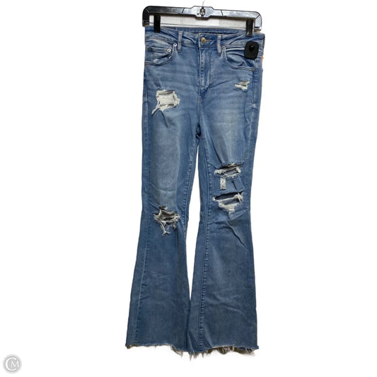Jeans Flared By American Eagle In Blue Denim, Size: 6