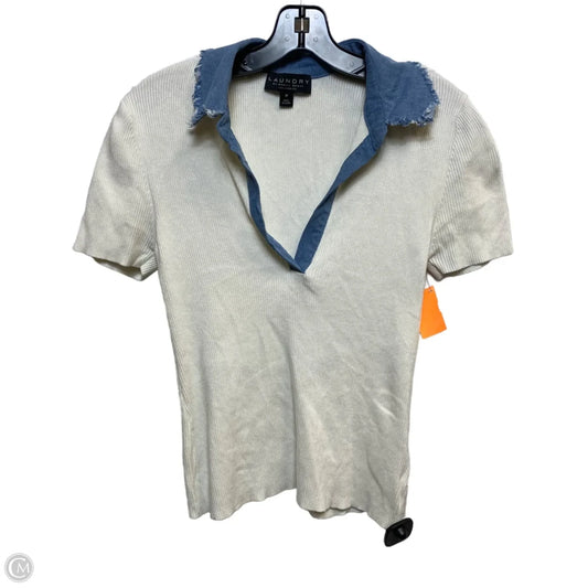 Top Short Sleeve By Laundry In Cream, Size: M