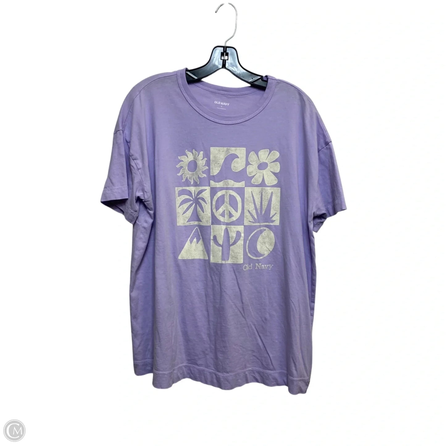 Top Short Sleeve Basic By Old Navy In Purple, Size: M