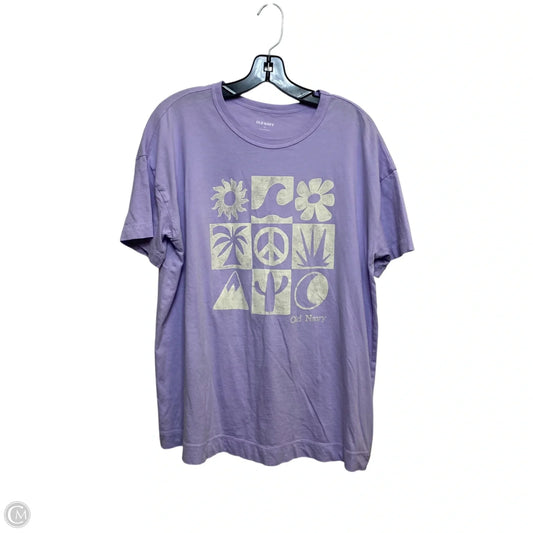 Top Short Sleeve Basic By Old Navy In Purple, Size: M