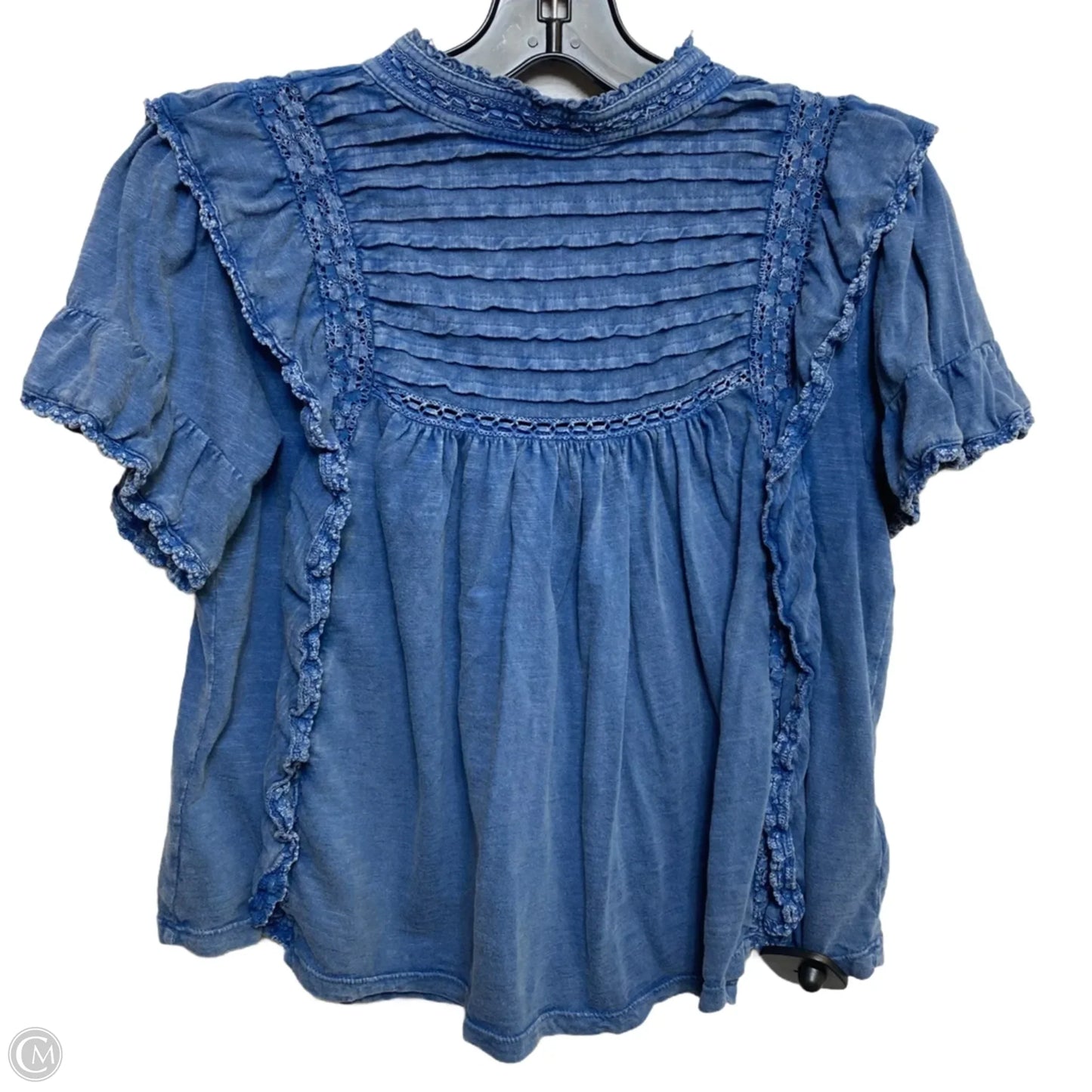 Top Short Sleeve By Free People In Blue, Size: Xs