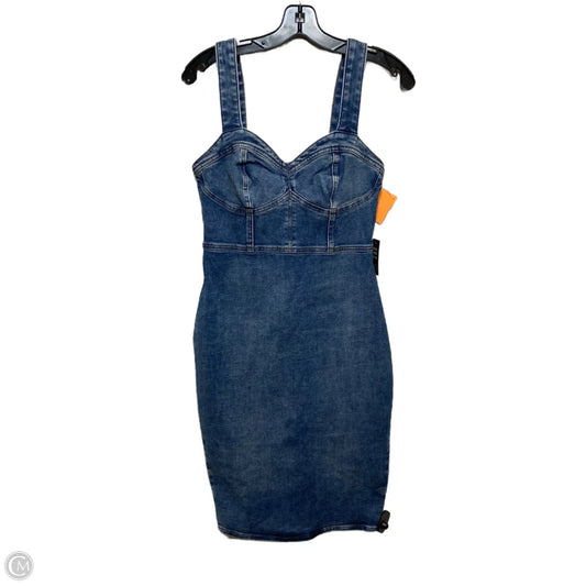 Dress Casual Midi By Express In Blue Denim, Size: M