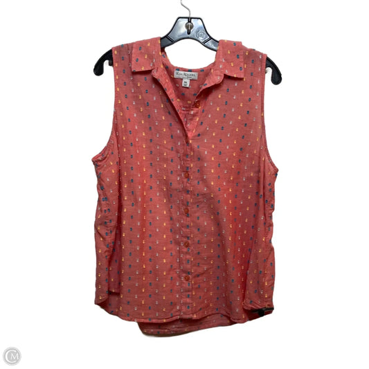 Top Sleeveless By Kim Rogers In Orange, Size: Xlp