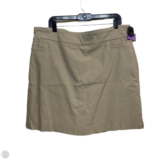 Skort By Kim Rogers In Tan, Size: 1x