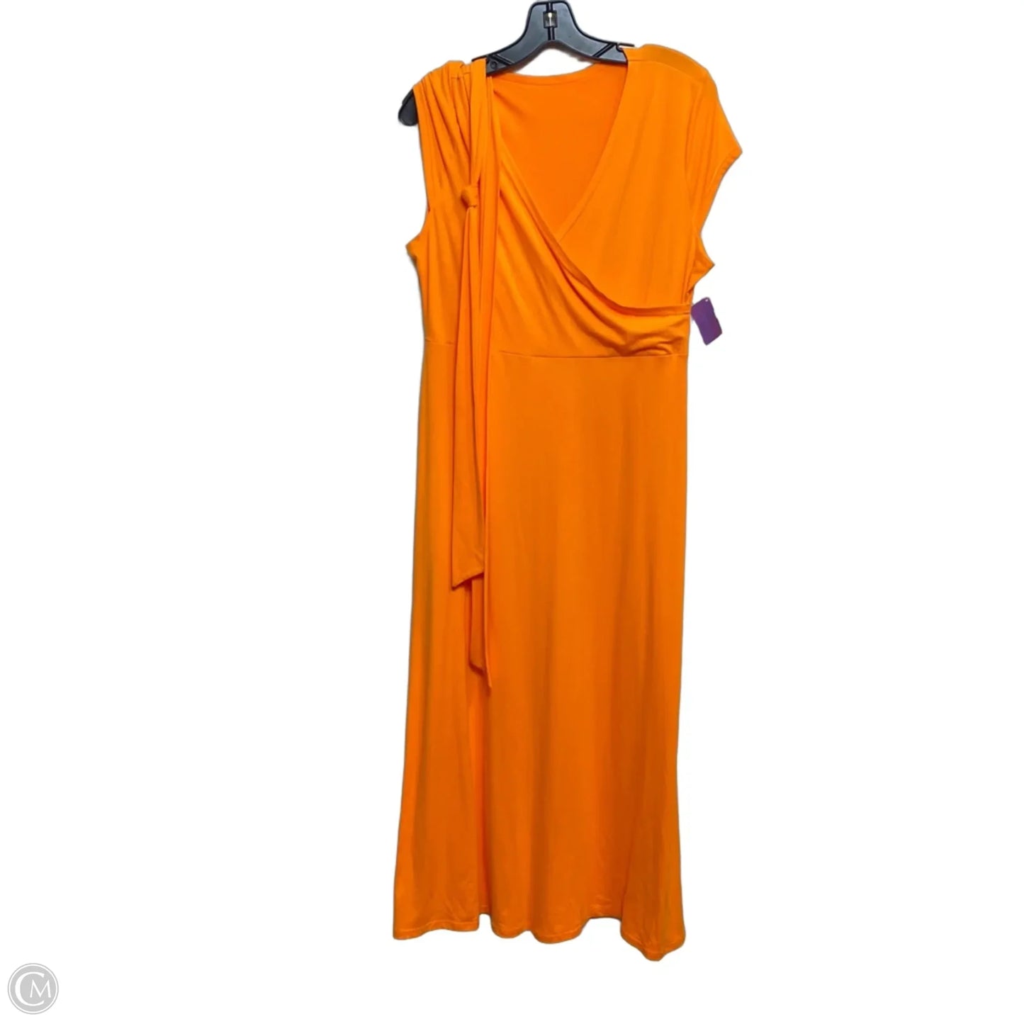 Dress Casual Midi By Cmf In Orange, Size: L