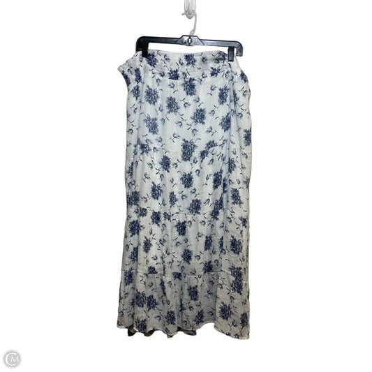 Skirt Maxi By J Gee In Blue & White, Size: Xl